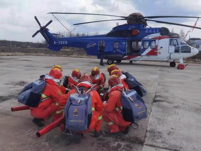 北航系统黑龙江省应急航空救援伊春站靠前驻防红星大平台机降点